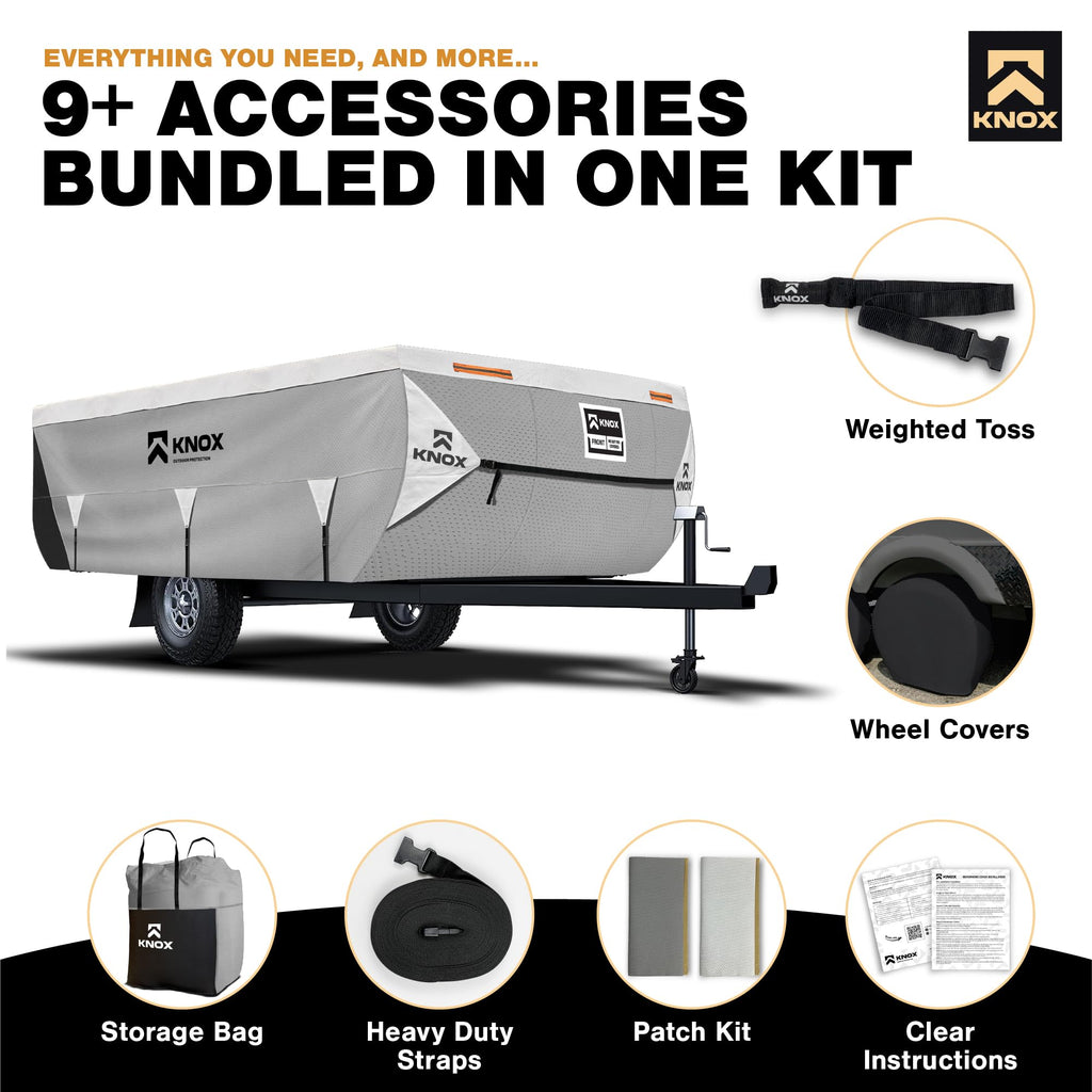 Anti-Tear 7 Layer APEX Fabric Folding Camper Cover 14-16 ft D226