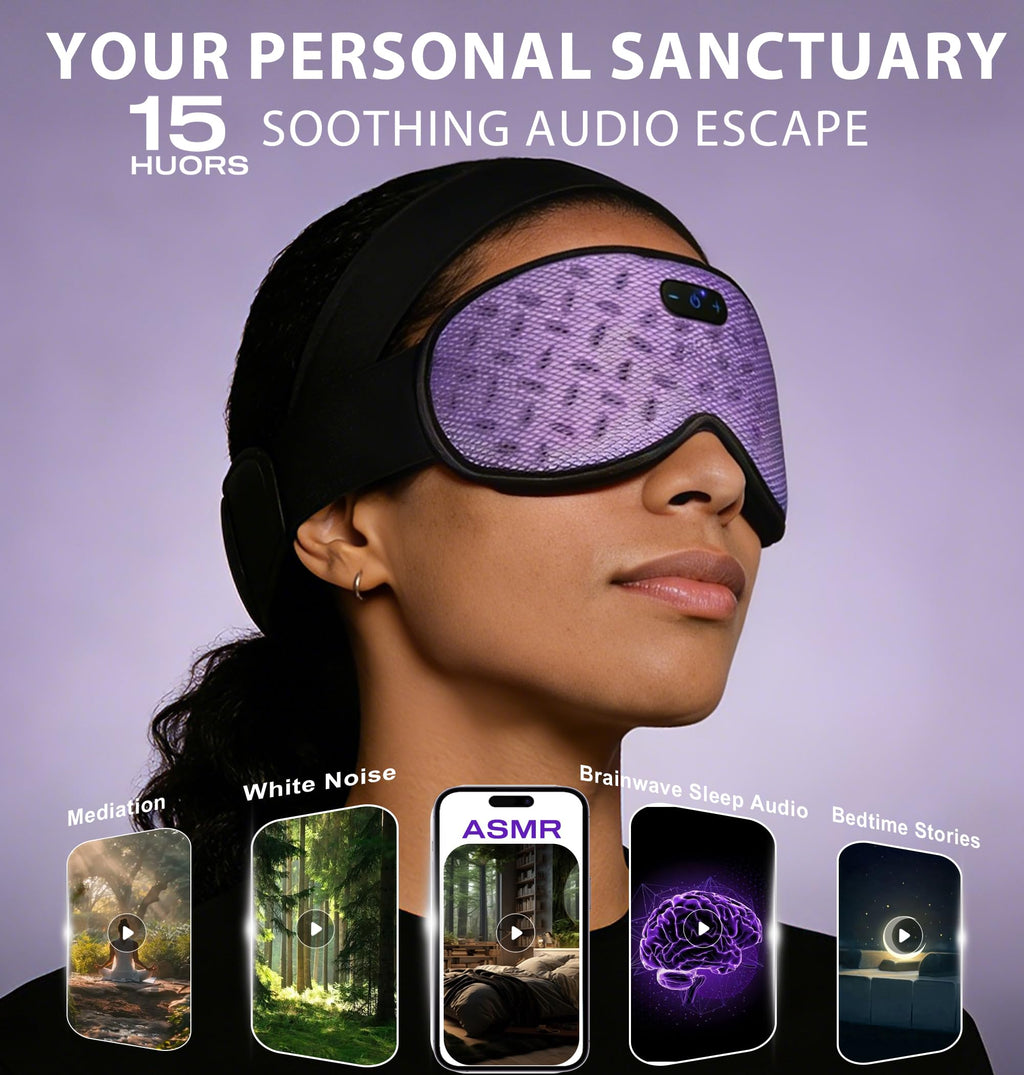 Bluetooth Sleep Mask Headphones with Hot & Cold Compress O3083