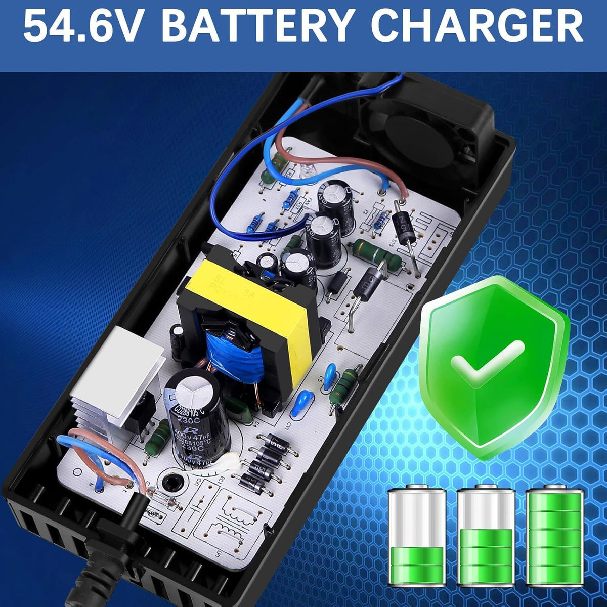 54.6V 3A Battery Charger 7 Plugs S517
