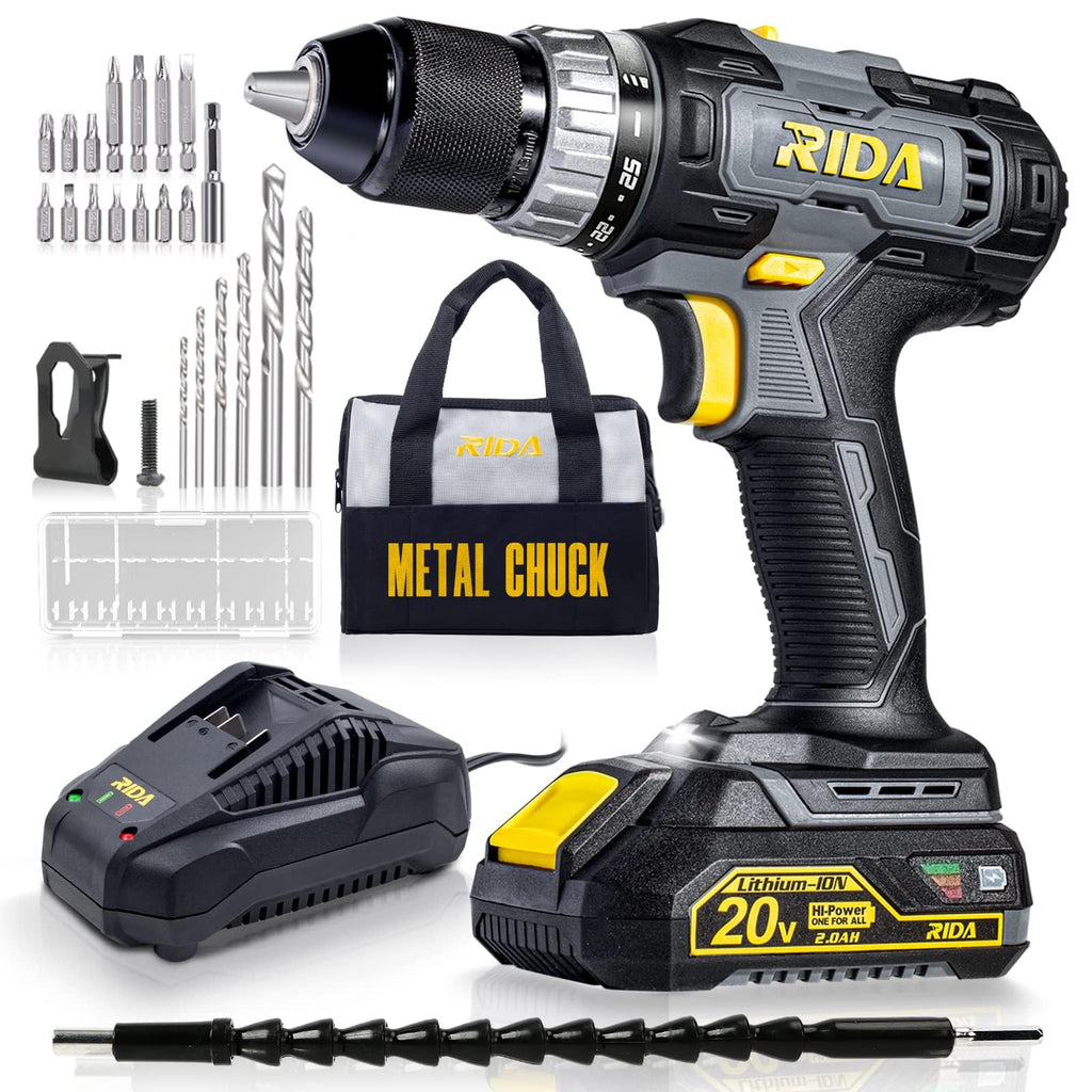 20V Cordless Drill with 2.0AH Battery & Charger V680