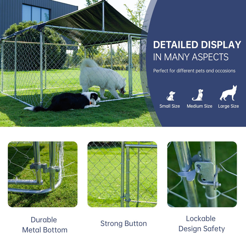 Heavy Duty Steel Dog Kennel with Secure Lock J922788