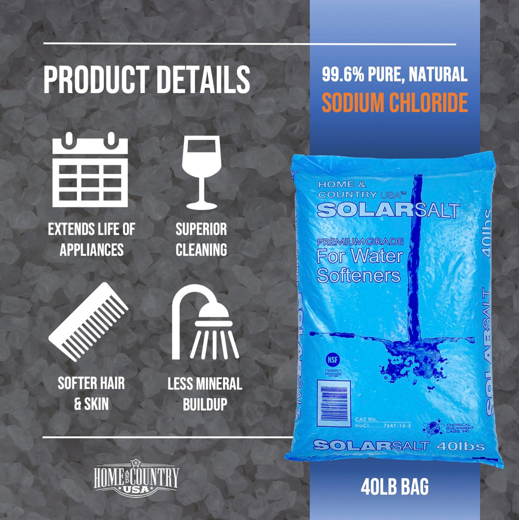 40 Pound Bag All Natural Solar Salt for Water Softener W5331