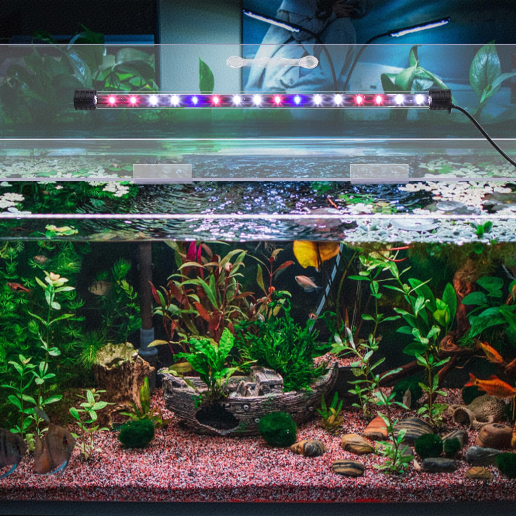 Aquarium Lids Canopy with LED Light, 3 Pcs, Clear, 20x10in G462