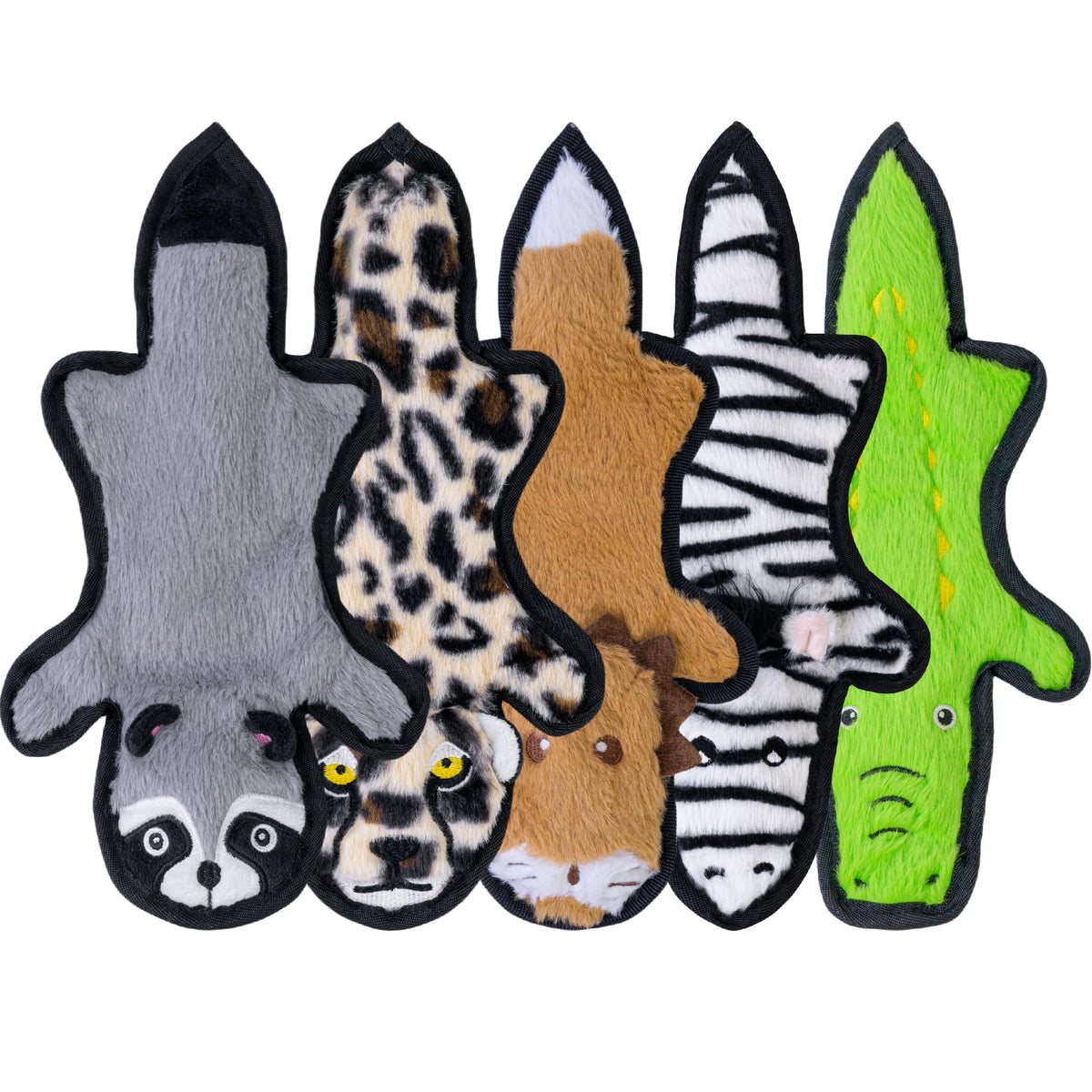 Crinkle Squeaky Plush Dog Toys 5 Pack H749