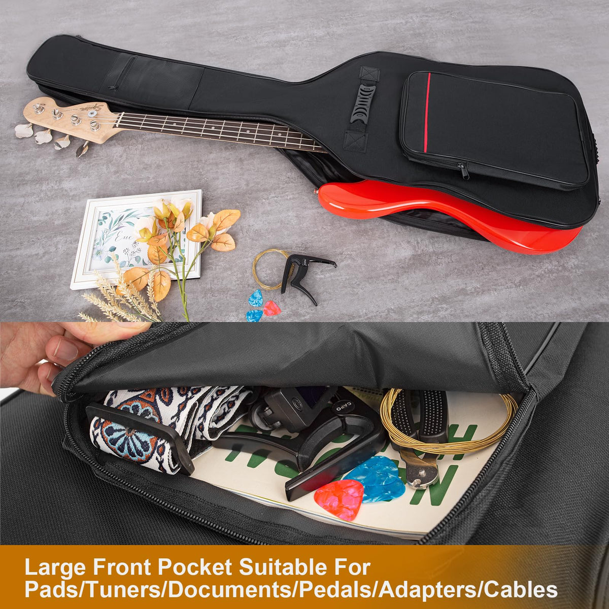 7mm Padding Waterproof Electric Bass Guitar Bag G6145