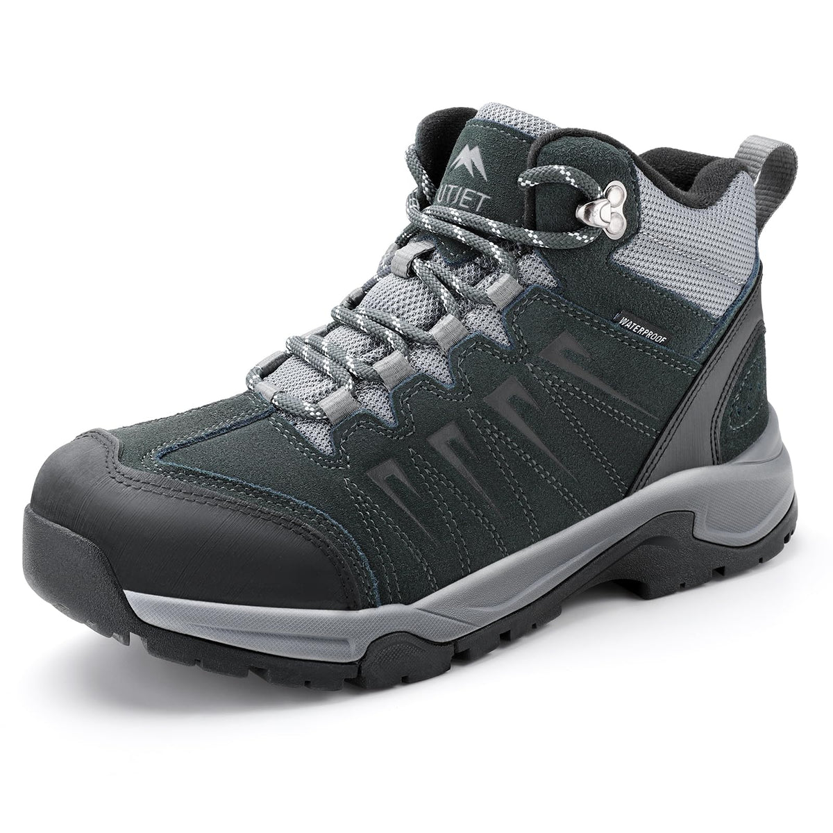 Waterproof Lightweight Leather Mid Ankle Hiking Boots B4636