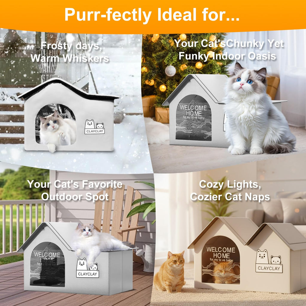 Heated Waterproof Insulated Outdoor Cat House K5192