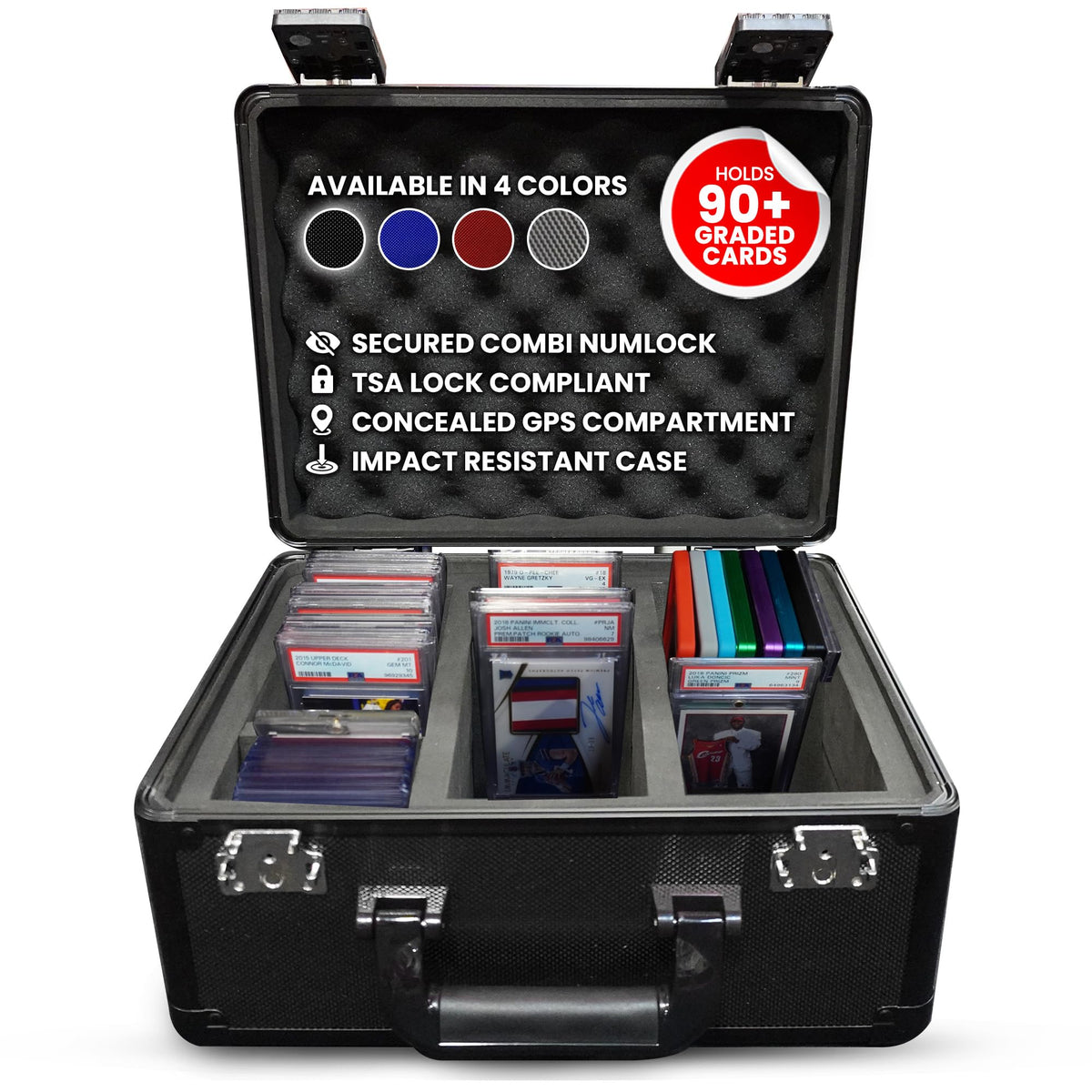 Black 3 Row Graded Card Storage Box with TSA Lock N9896