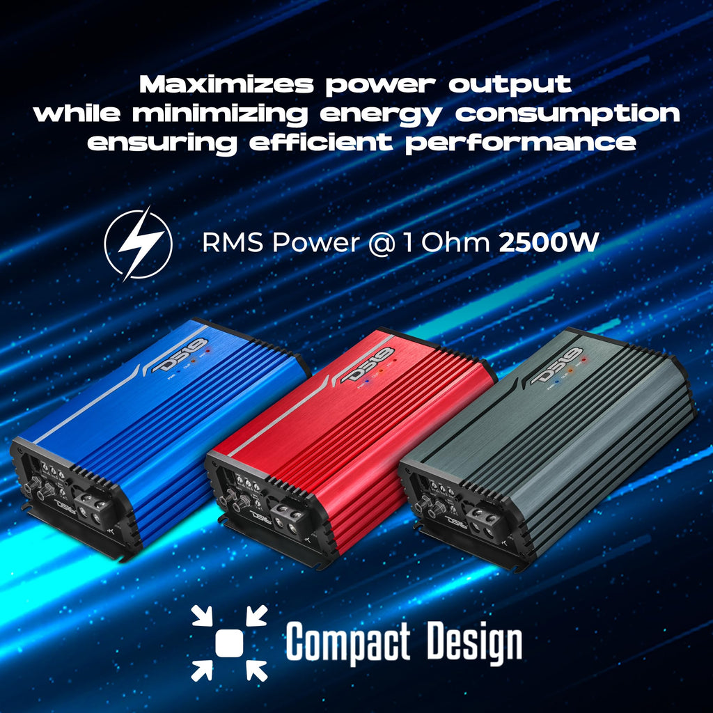 Compact Full-Range Class D 1-Channel Amplifier 2,500 Watts RMS Monoblock P8584