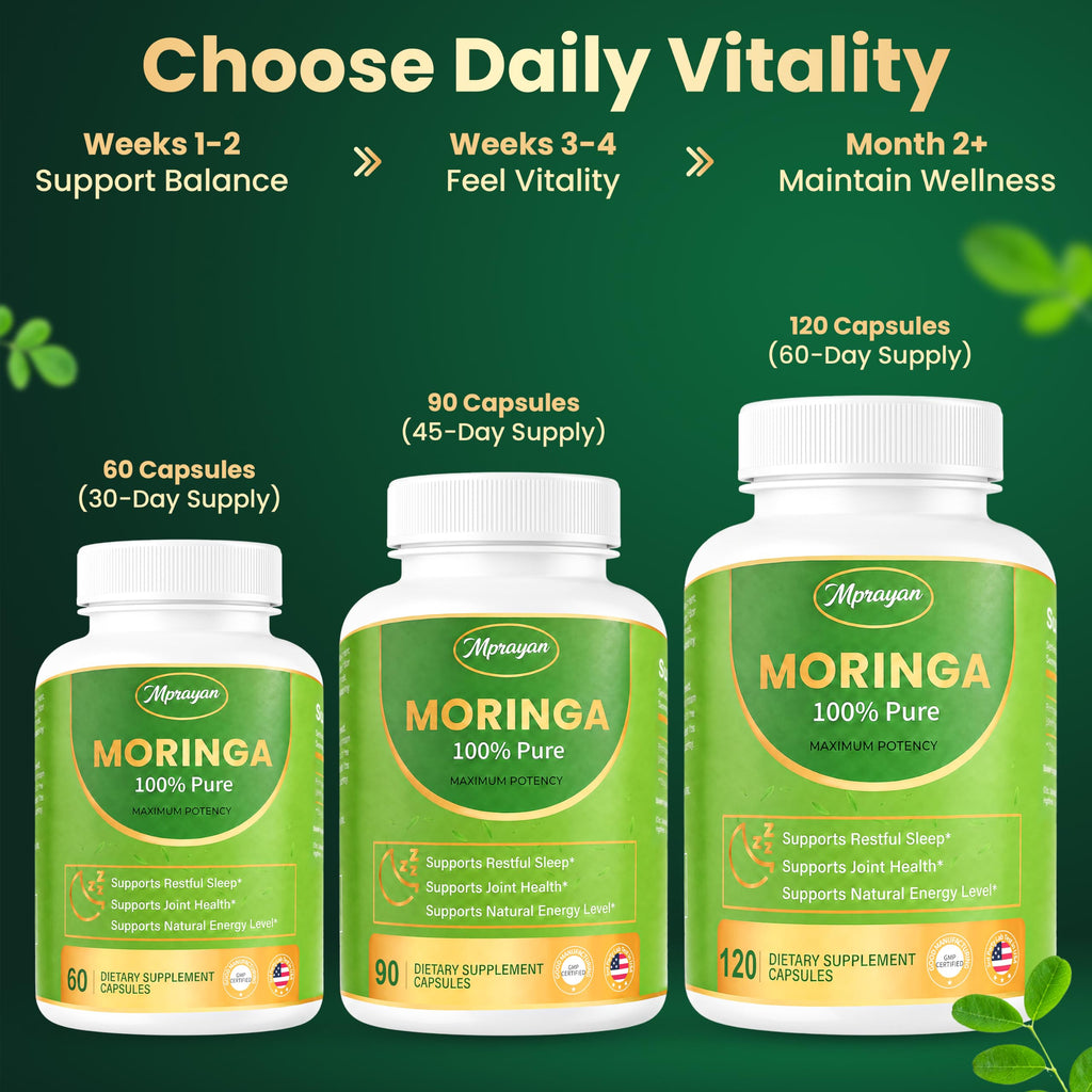 Moringa Capsules 1600mg 120 Vegan Capsules U95973