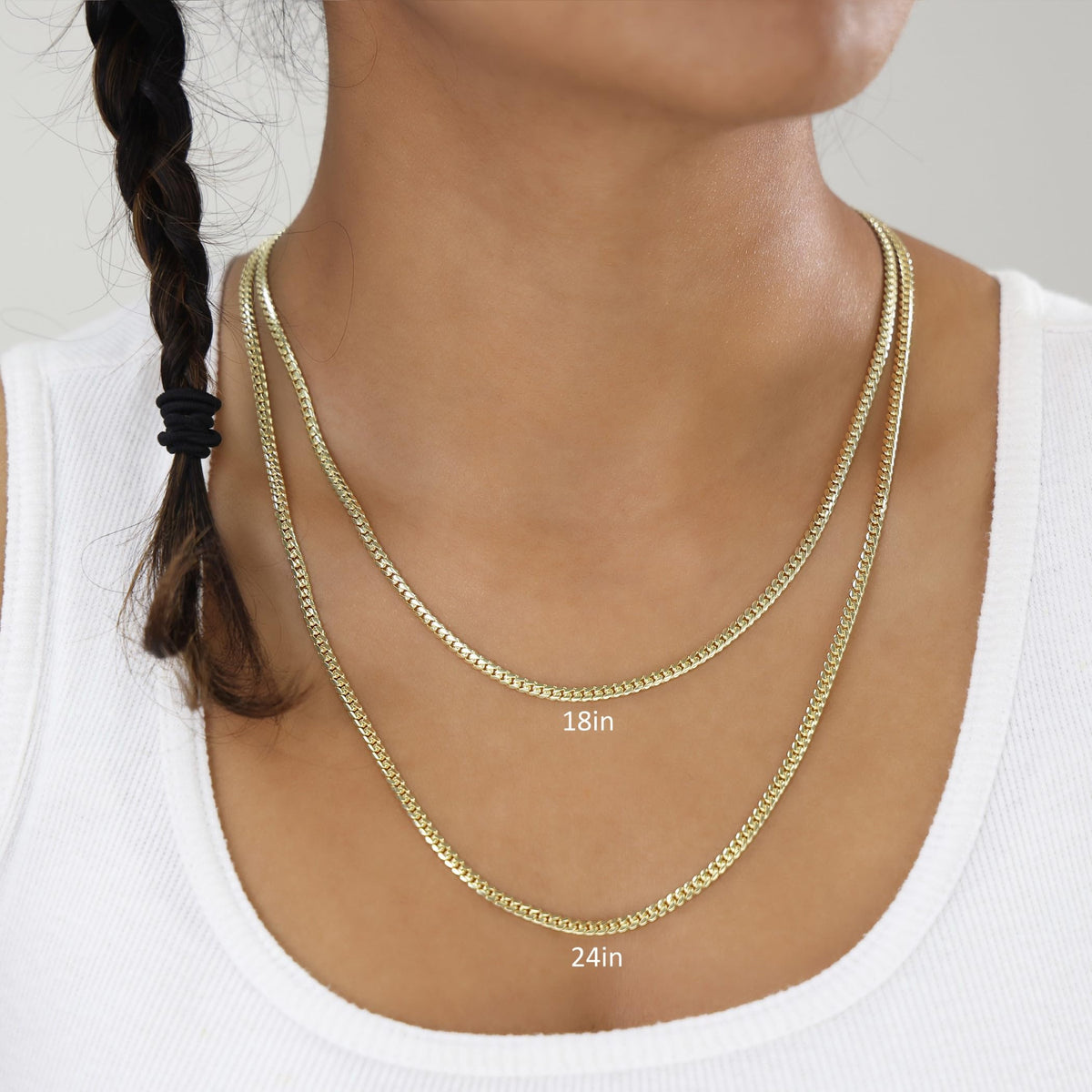 14k Yellow Gold Cuban Link Chain Necklace X461099