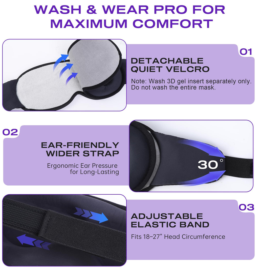 Bluetooth Sleep Mask Headphones with Hot & Cold Compress O3083
