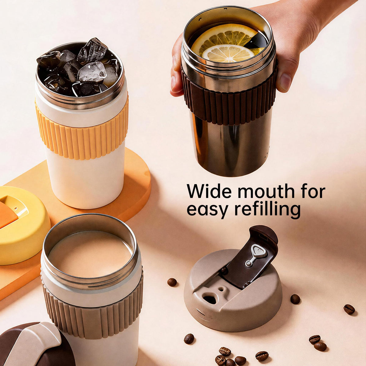 Stainless Steel Insulated Coffee Travel Mug 16oz I970715