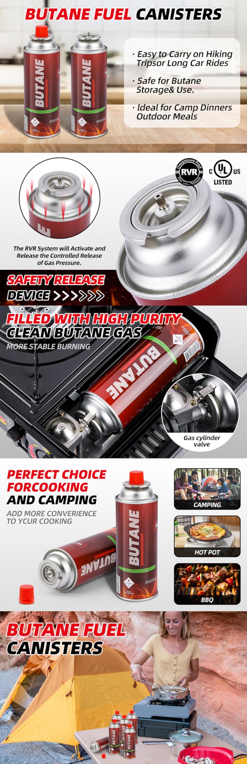 Butane Fuel Cylinders 28 Pack A7036