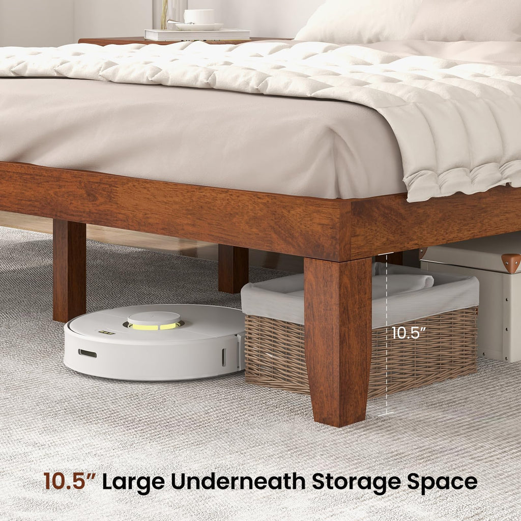 14 Inches Wood Platform Bed Frame King Size O27874