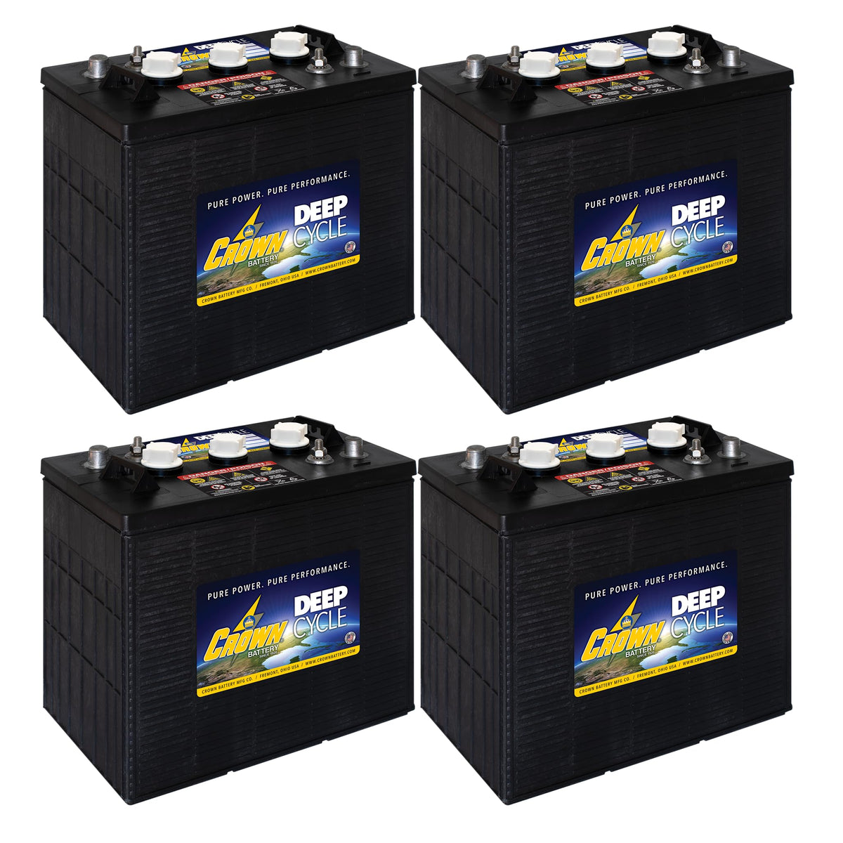 6V 250Ah Flooded Lead Acid Deep Cycle Battery Pack of 4 M89495