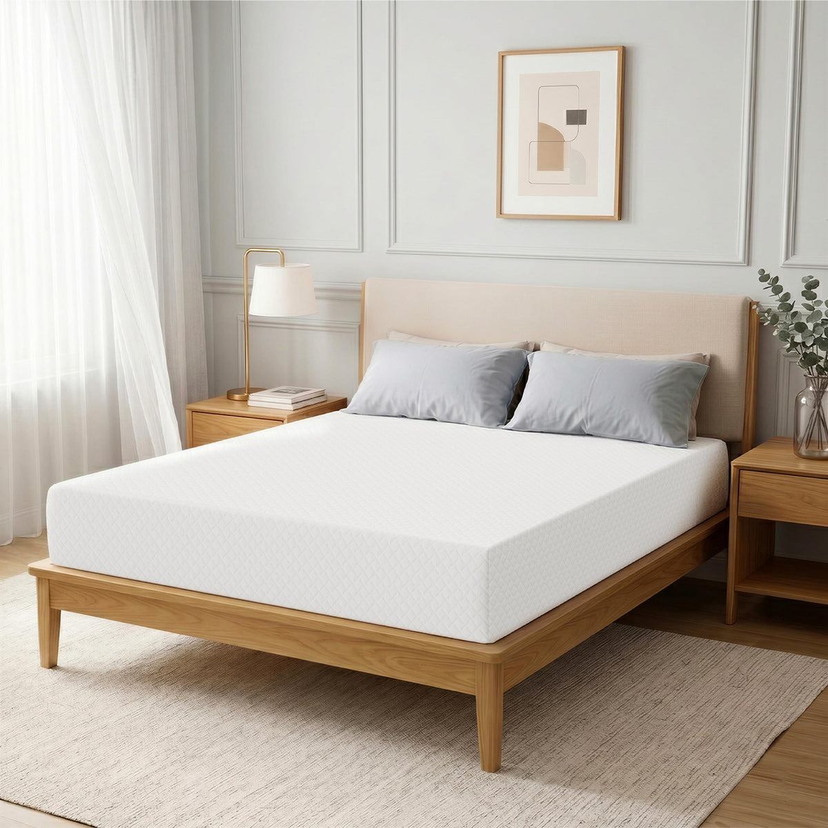 Twin Memory Foam Mattress 5 Inch Green Tea Infused B34638