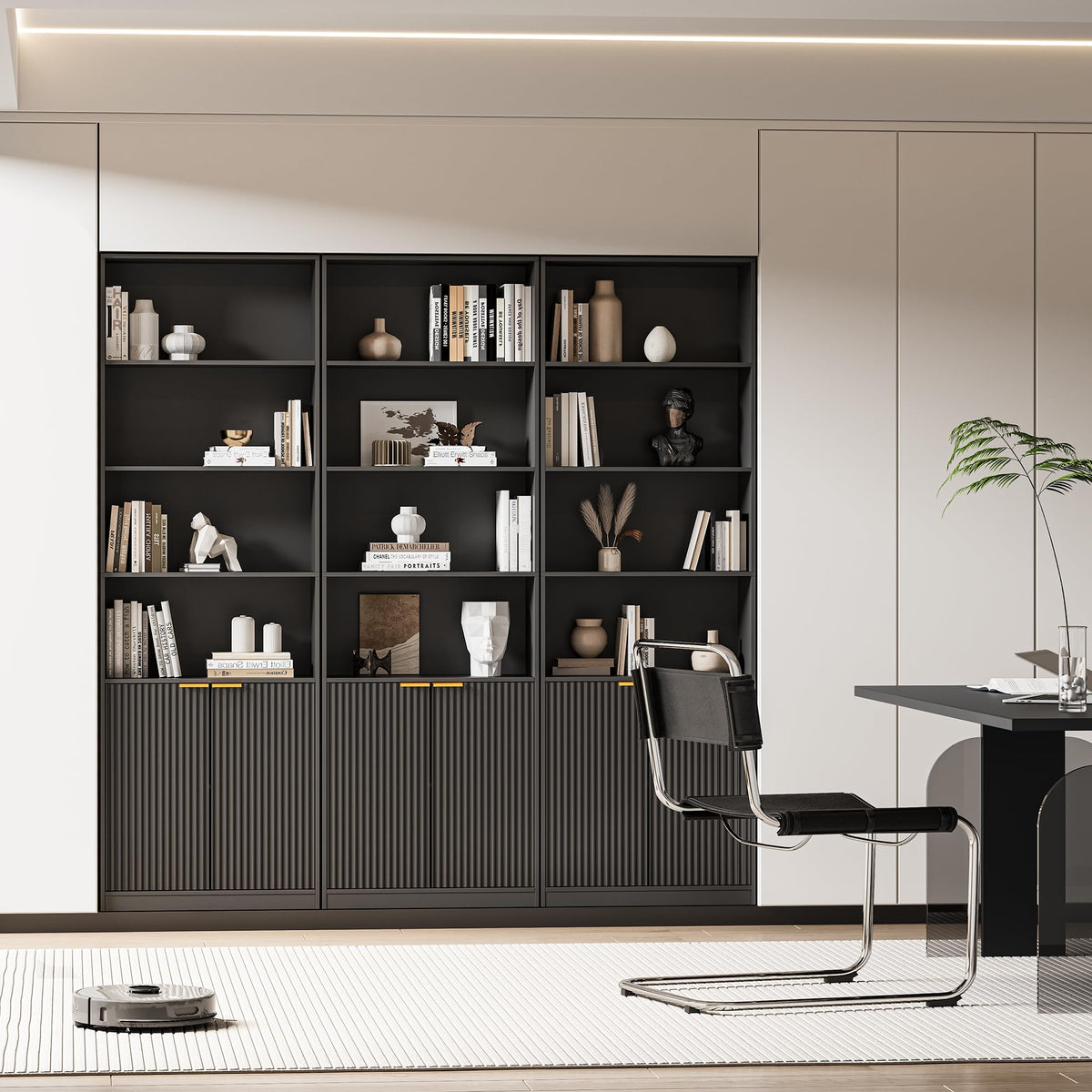 69" Tall 6 Shelf Bookcase with Doors R36542