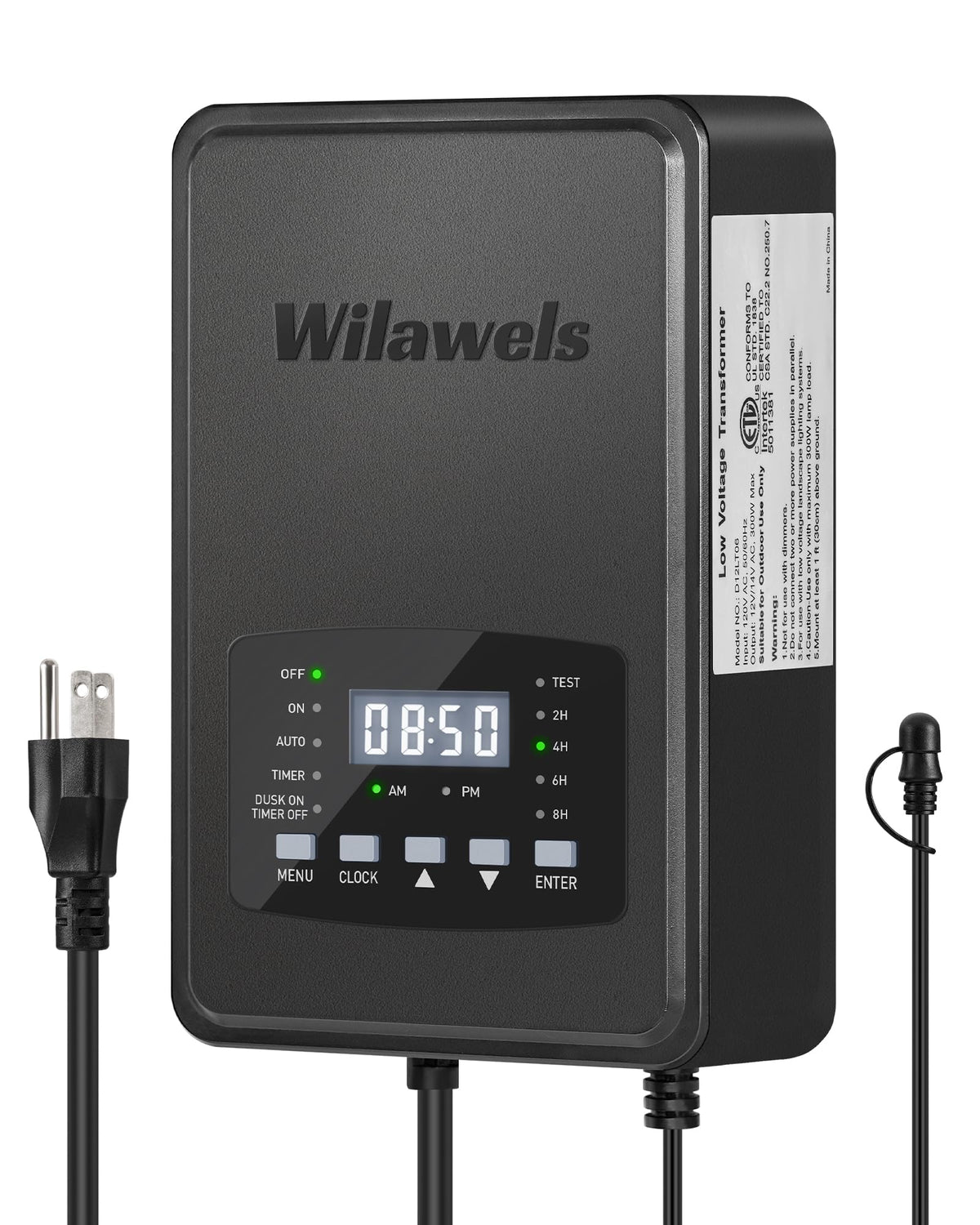300W Low Voltage Landscape Transformer with Timer and Photocell Sensor Y181531