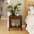 Solid Wood End Table with Storage Shelf O80346