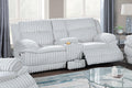 Light Gray Corduroy Manual Motion Loveseat R27373