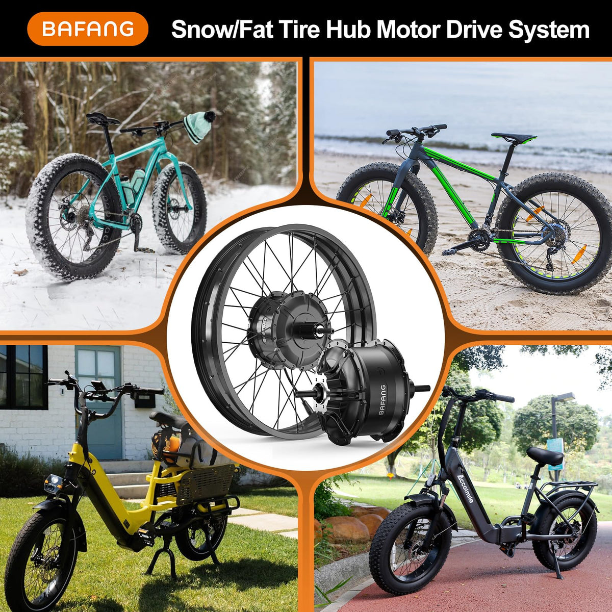48V 1000W Ebike Conversion Kit with TFT Display and Battery W741670