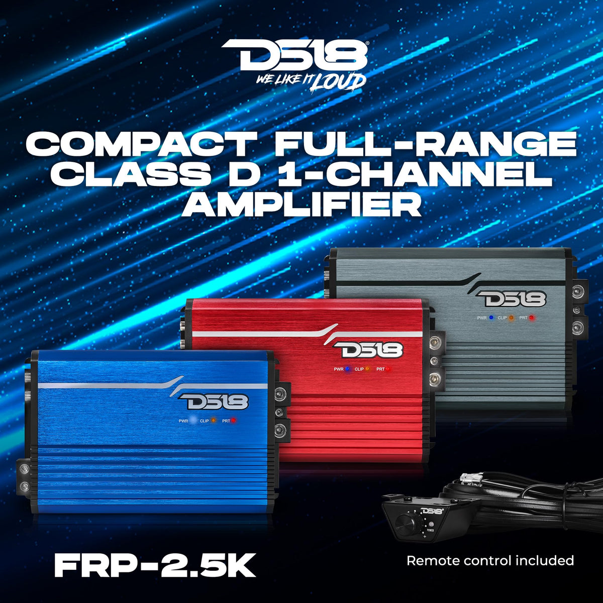 Compact Full-Range Class D 1-Channel Amplifier 2,500 Watts RMS Monoblock P8584