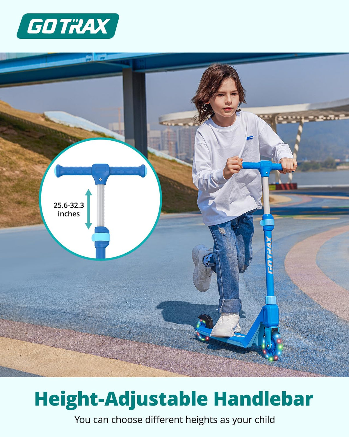 Kids Kick Scooter LED Light 2 Wheels M138