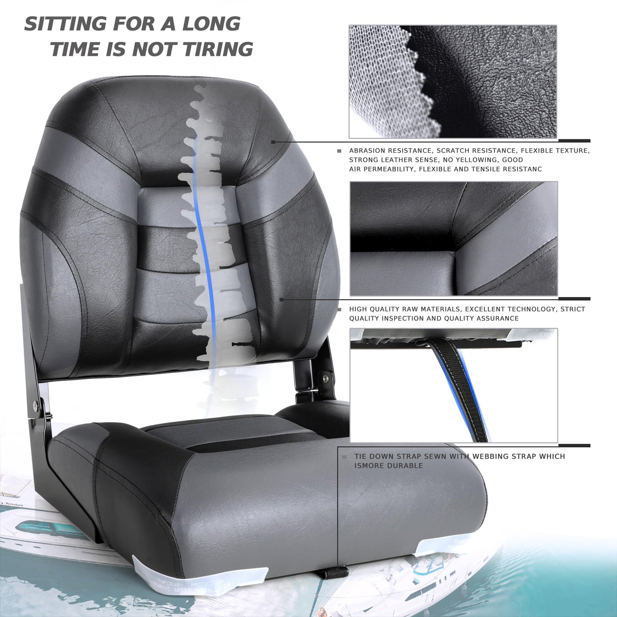 Low Back Folding Boat Seat 2 Pack I64834