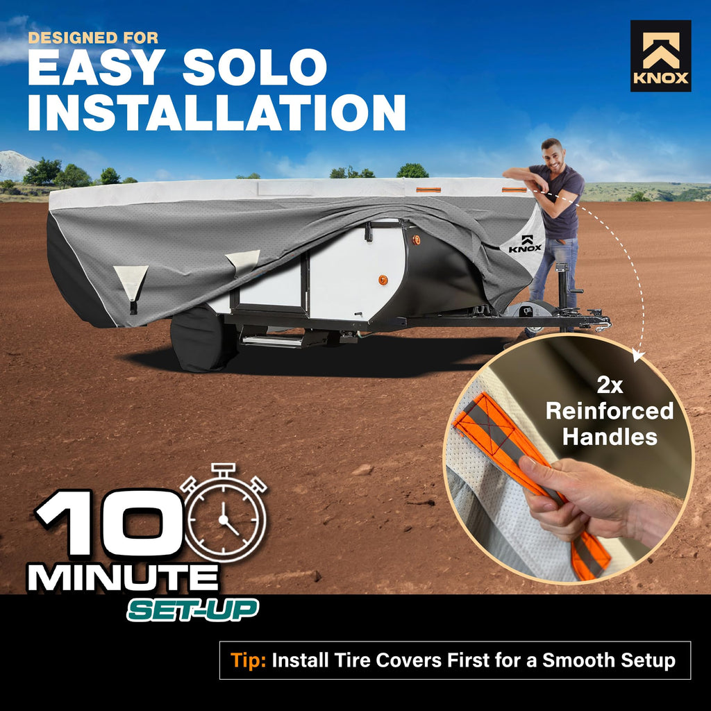Anti-Tear 7 Layer APEX Fabric Folding Camper Cover 14-16 ft D226