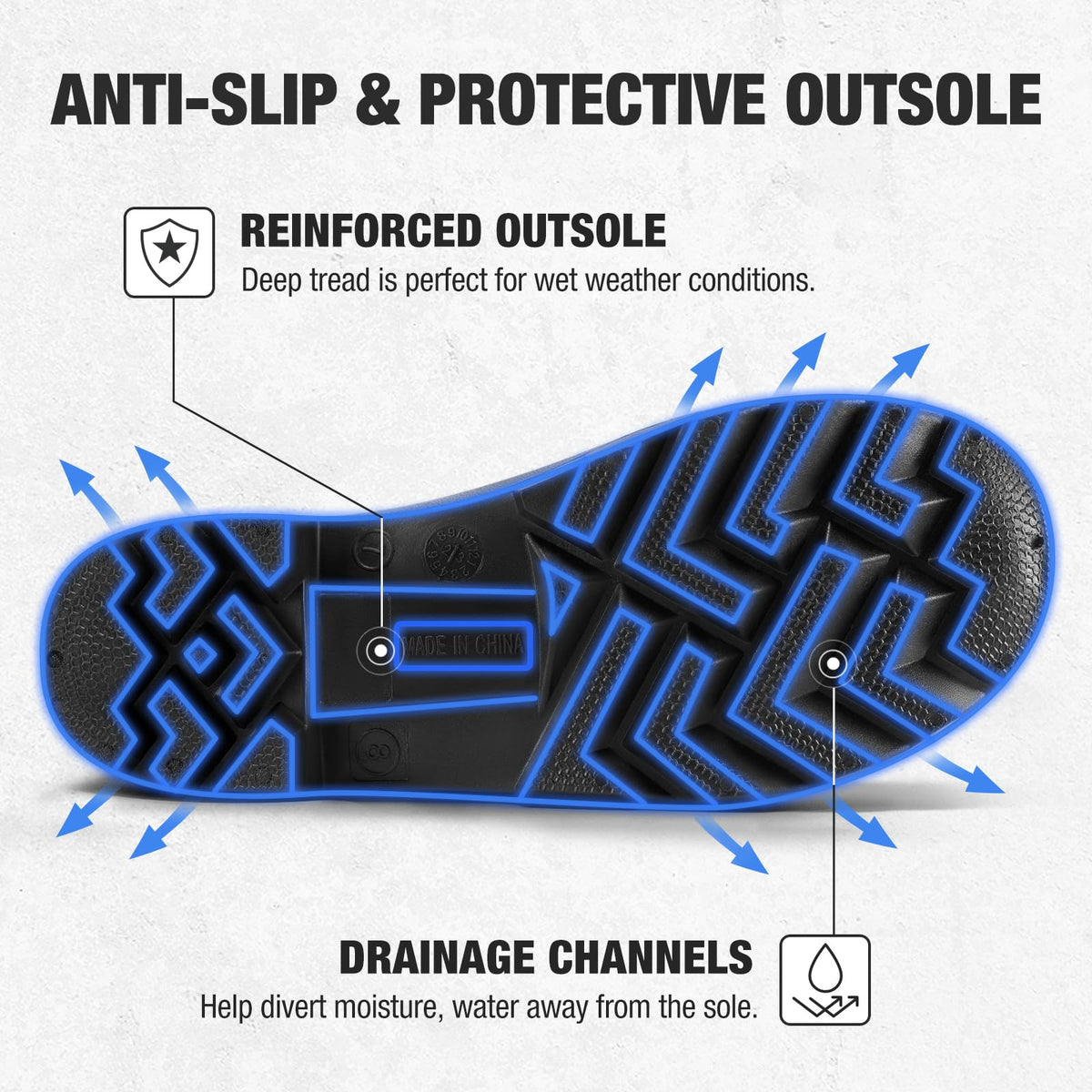 Men's Steel Toe Waterproof Rubber Boots D58098