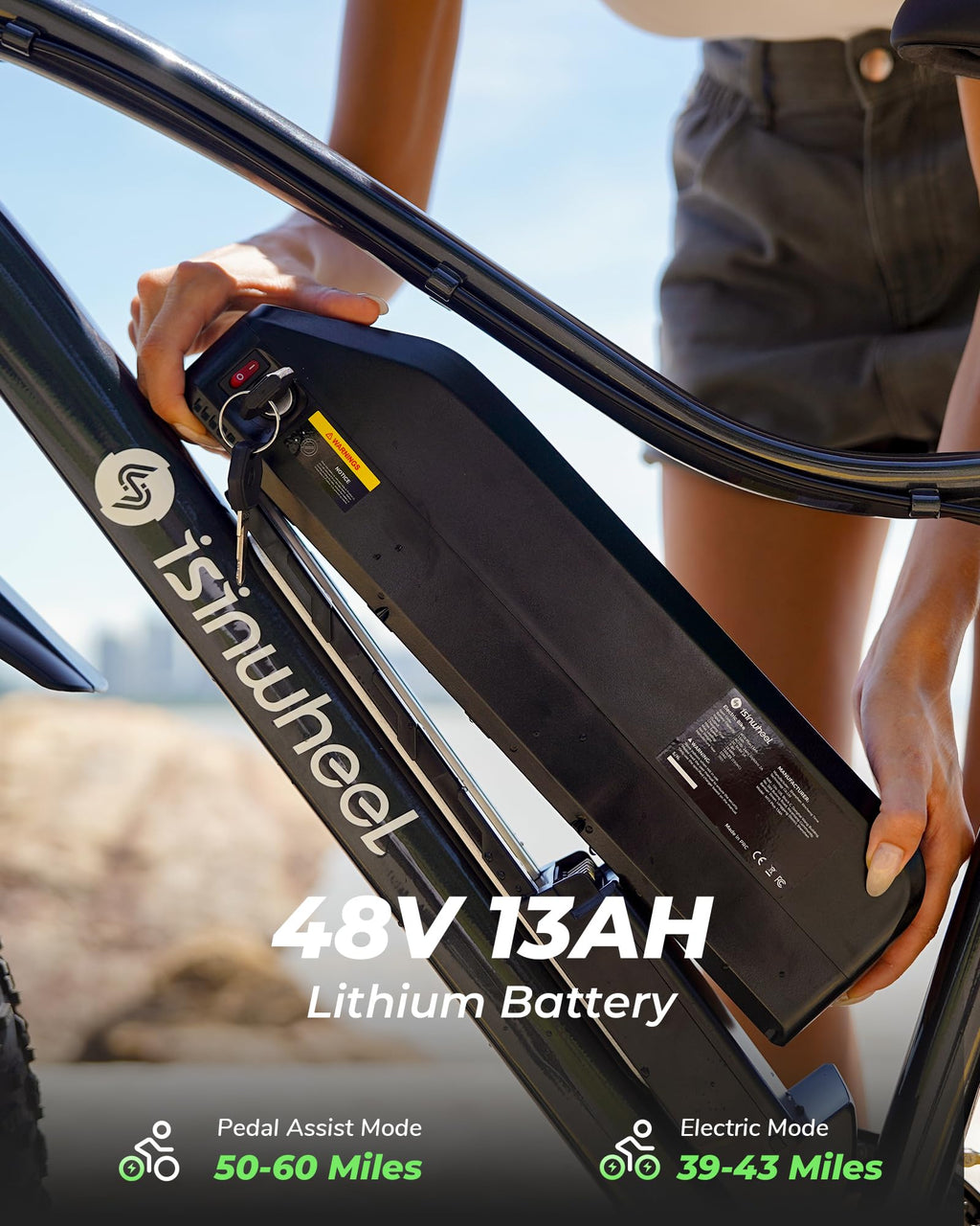 1000W Peak Motor 70 Miles Fat Tire Electric Bike I6165