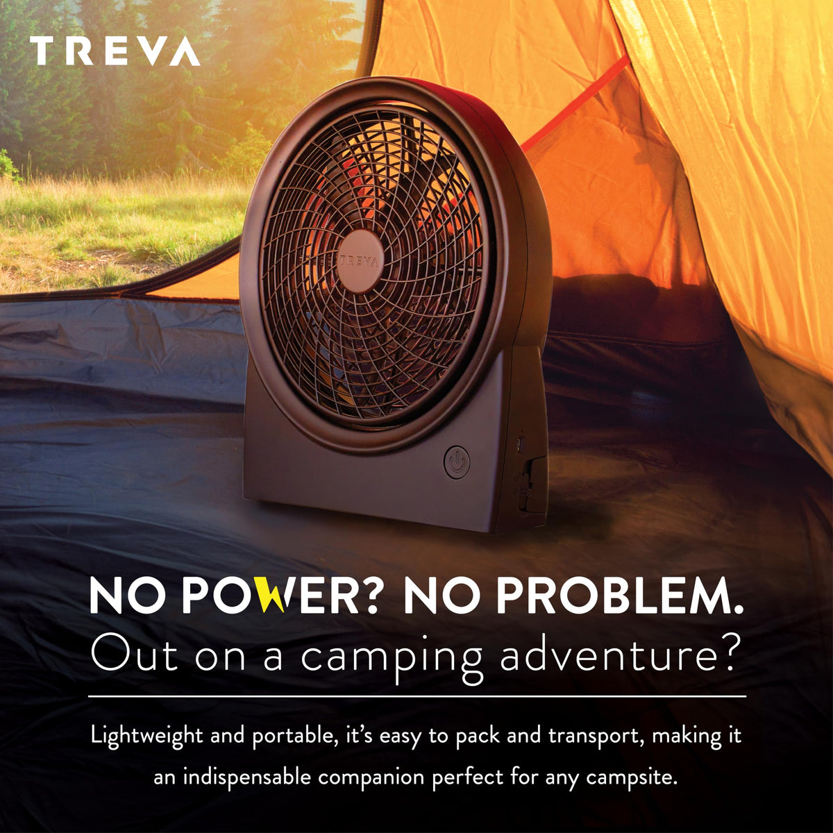 Rechargeable Battery Powered 3-Speed Personal Fan M4144