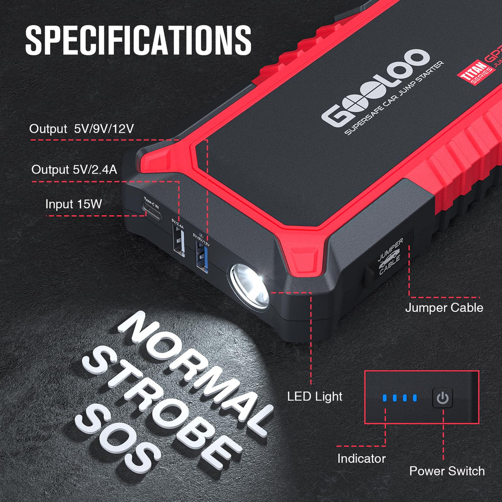 12V 2000A Portable Jump Starter W5546