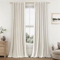 100% Blackout Linen Curtains 108 Inches 2 Panels S98785