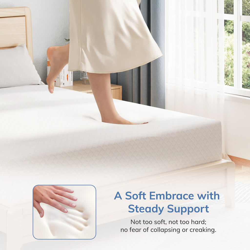 Twin Memory Foam Mattress 5 Inch Green Tea Infused B34638