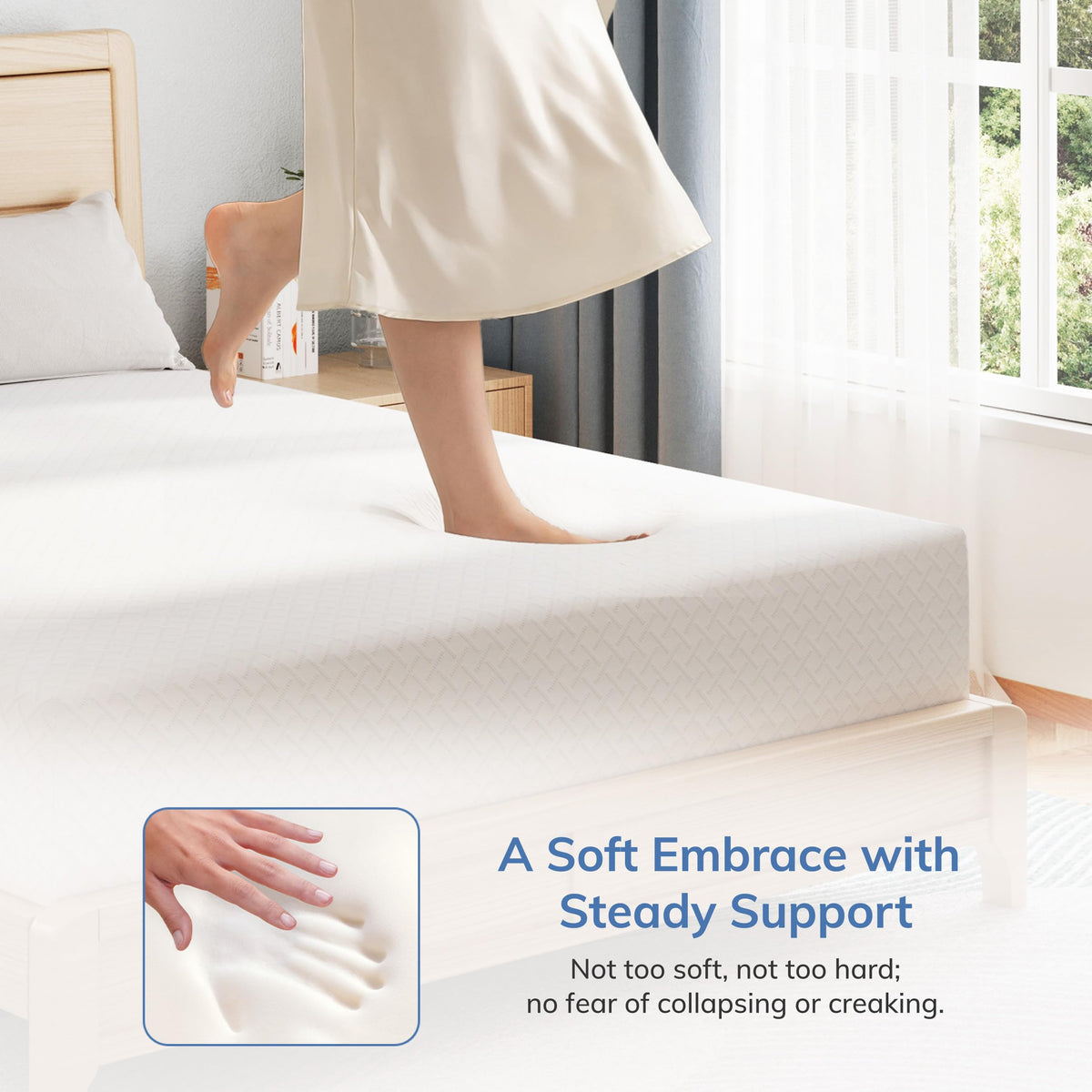 Twin Memory Foam Mattress 5 Inch Green Tea Infused B34638