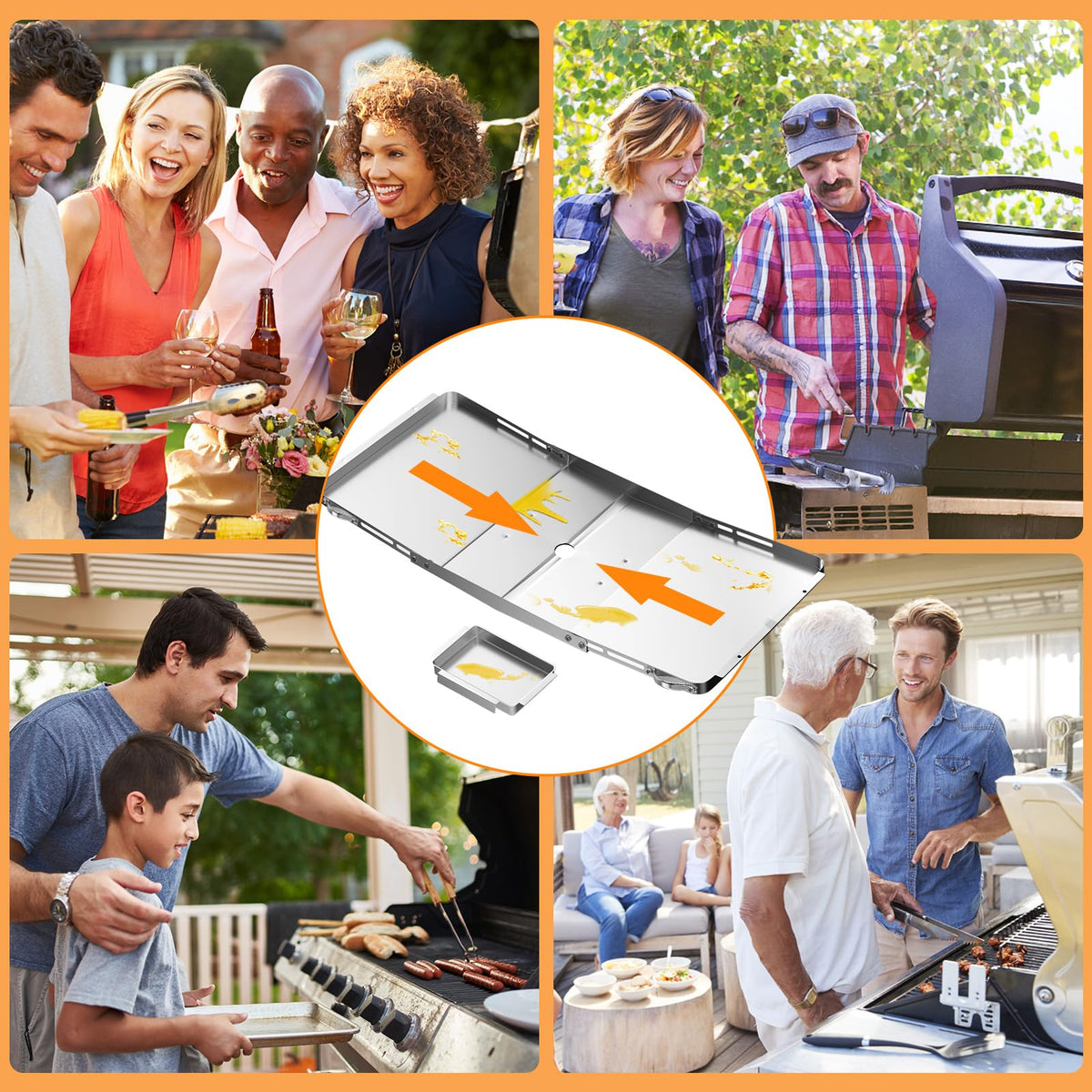 Grease Tray with Catch Pan (25-34 inch) D950298