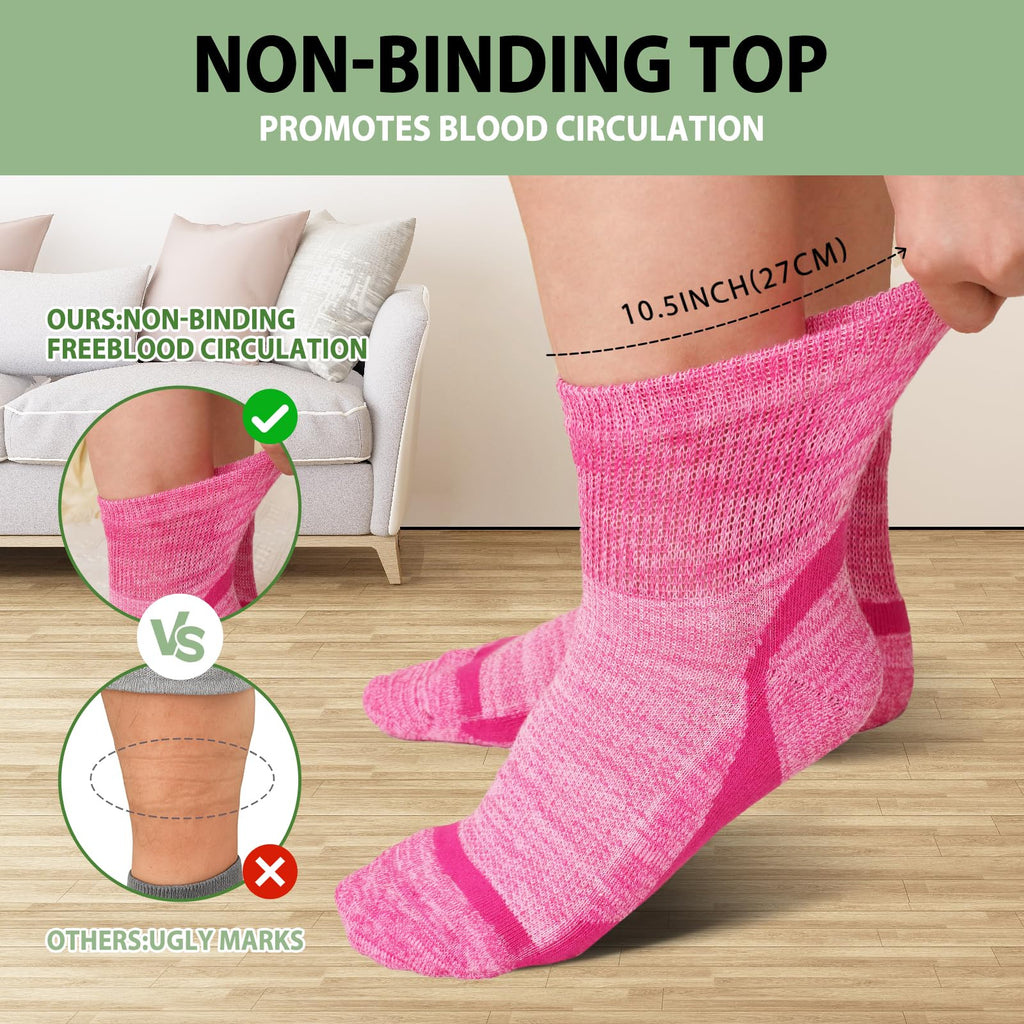 Bamboo Viscose Non-Binding Ankle Socks 5 Pairs J797