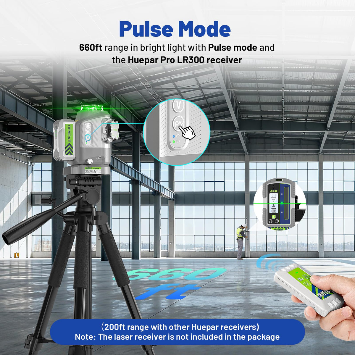 360 Self Leveling Green Laser Level with Remote Control N72025