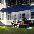 15FT Double-Sided Patio Umbrella with Base P6623