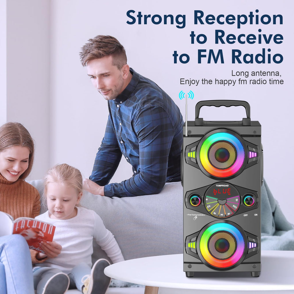 60W Portable Bluetooth Speaker with Subwoofer J34658