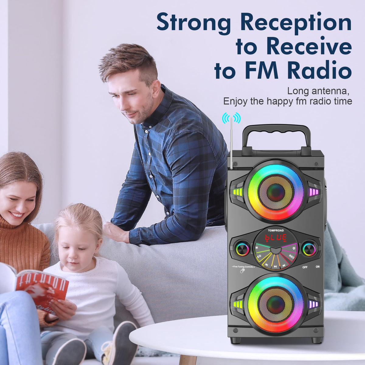 60W Portable Bluetooth Speaker with Subwoofer J34658