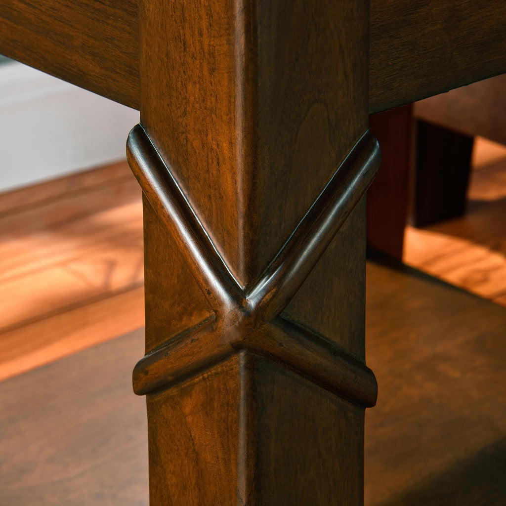 Solid Wood End Table with Storage Shelf O80346