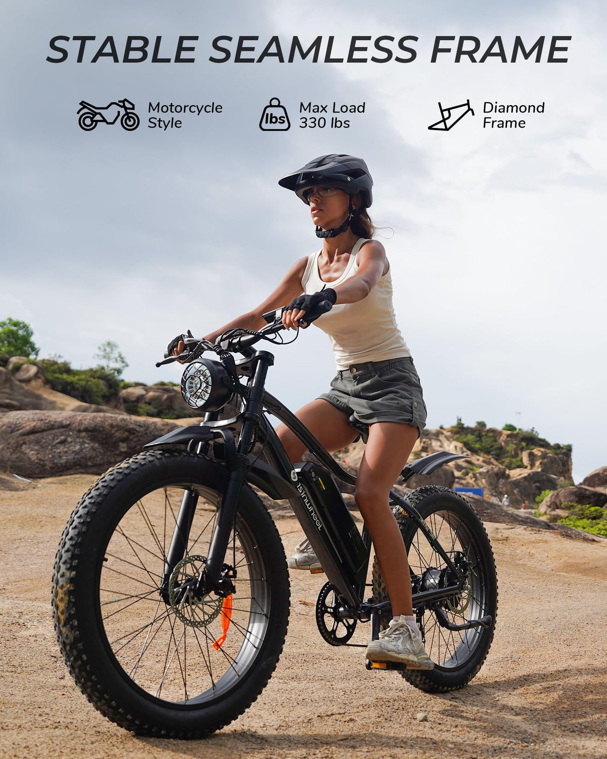 1000W Peak Motor 70 Miles Fat Tire Electric Bike I6165
