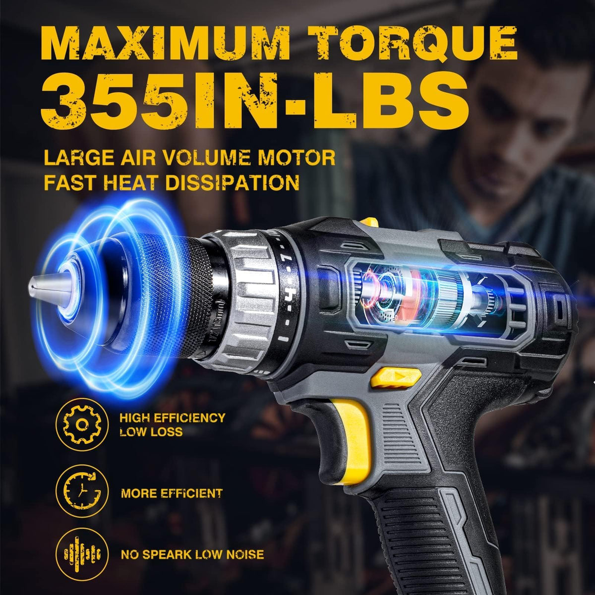 20V Cordless Drill with 2.0AH Battery & Charger V680