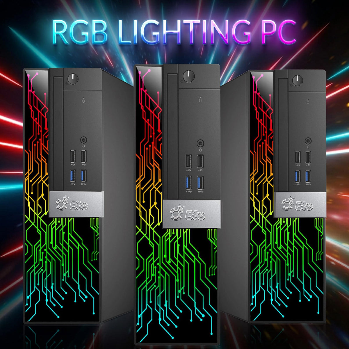 RGB Gaming Desktop PC Intel Core i5 16GB RAM 512GB SSD B2430