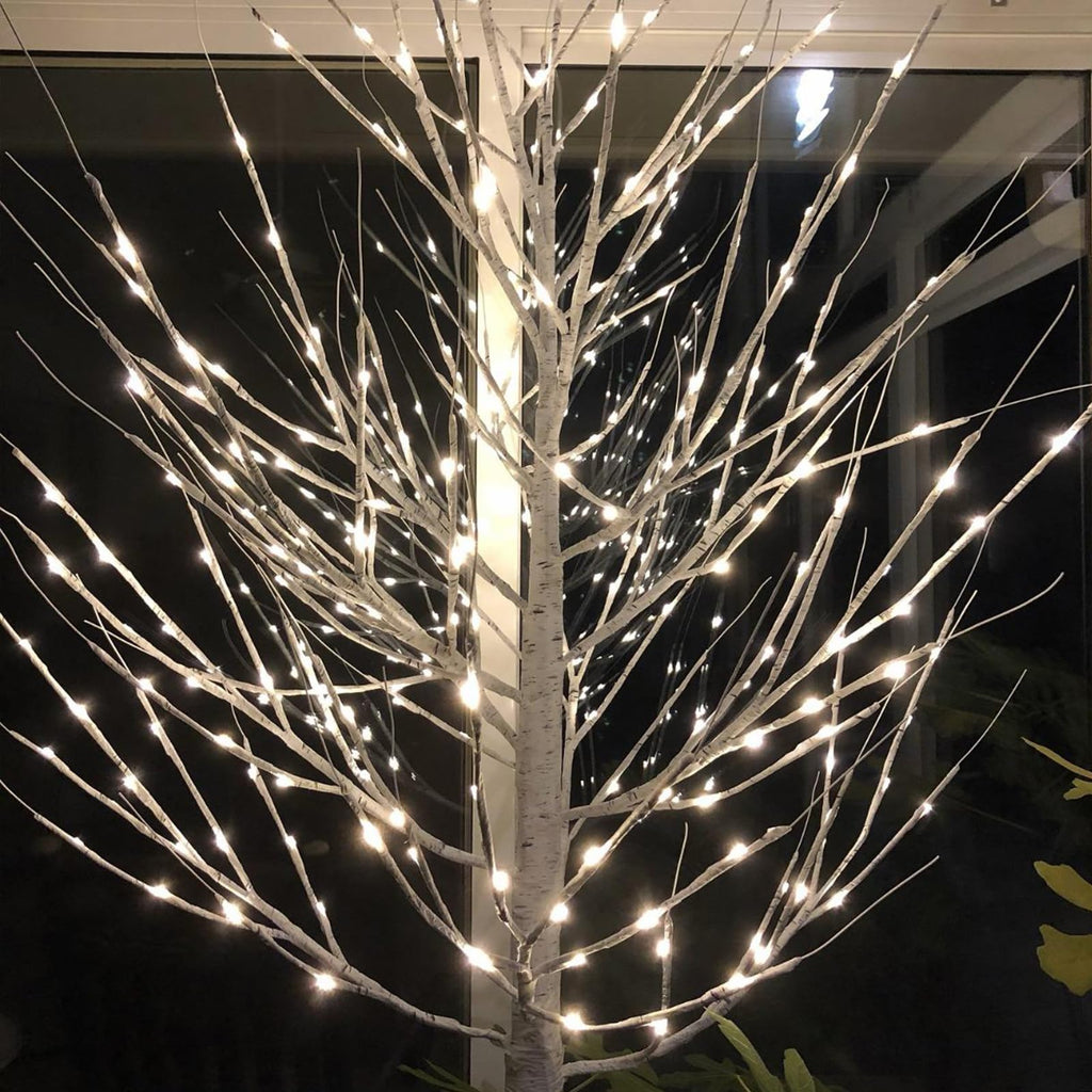 48 LED Lighted Birch Tree 4 Feet E58737