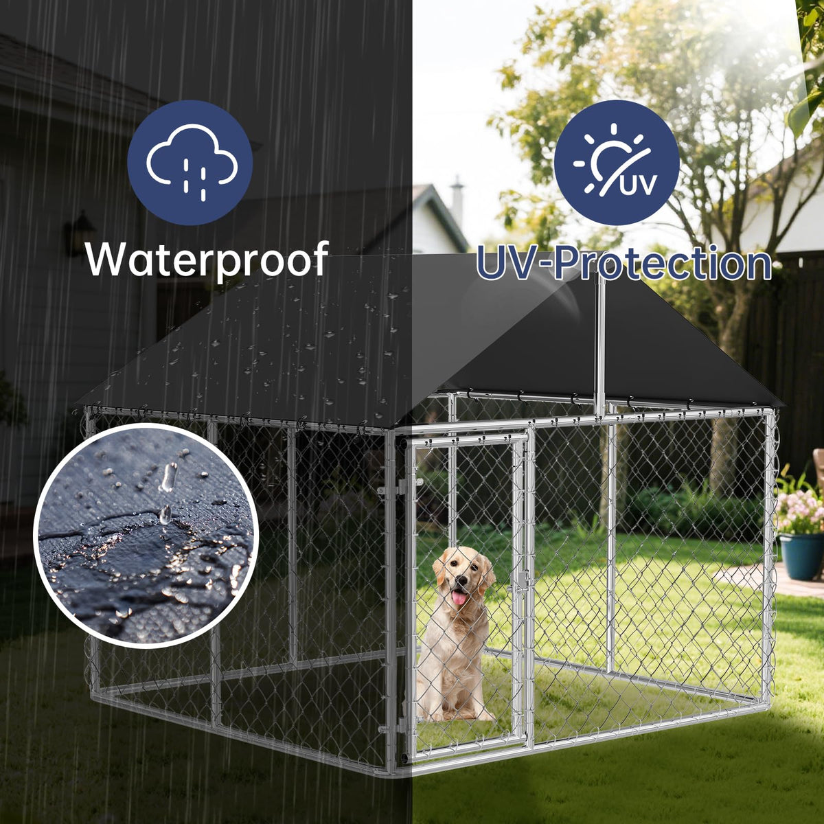 Heavy Duty Steel Dog Kennel with Secure Lock J922788