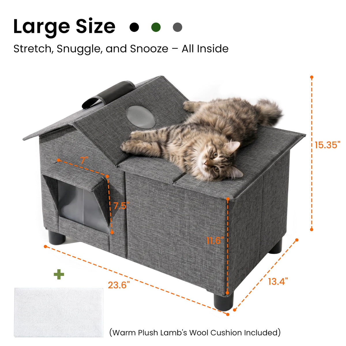 Weatherproof Elevated Cat House U5170